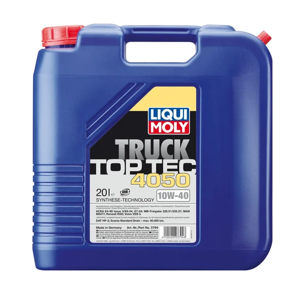Масло моторное Liqui Moly Top Tec Truck 4050 10W40 (20L) синт