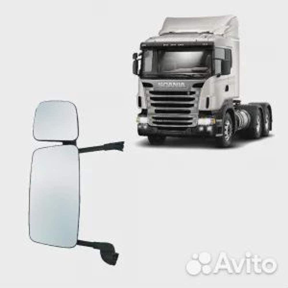 Зеркало левое Scania-4 с подогревом с доп. мех.рег