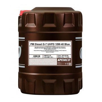 Масло моторное PEMCO DIESEL G-7 UHPD 10W40 BLUE (20L) синт.