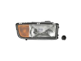 Фара правая мерседес актрос MP1 желтый поворотник с корректором