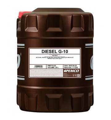Масло моторное PEMCO DIESEL G-10 UHPD 5W40 (20L) синт