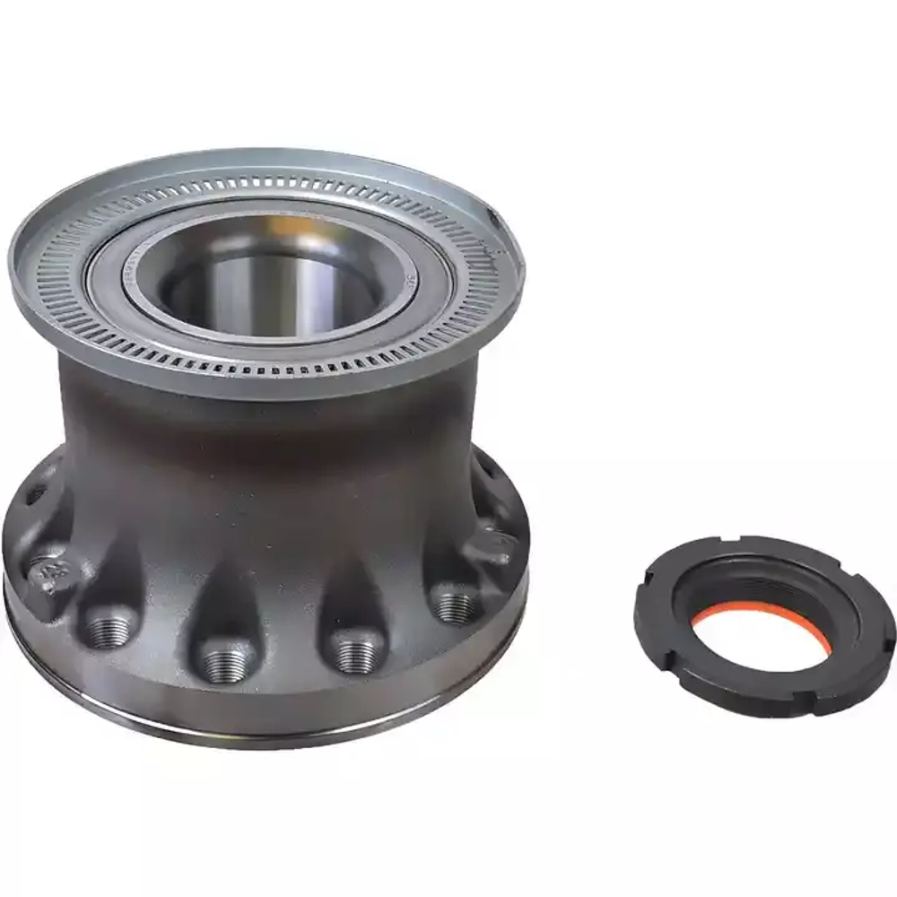 Ступица в сборе с подшипниками 70*196*130 T с ABS (со ступ.гайкой) 70x196mm TGA
