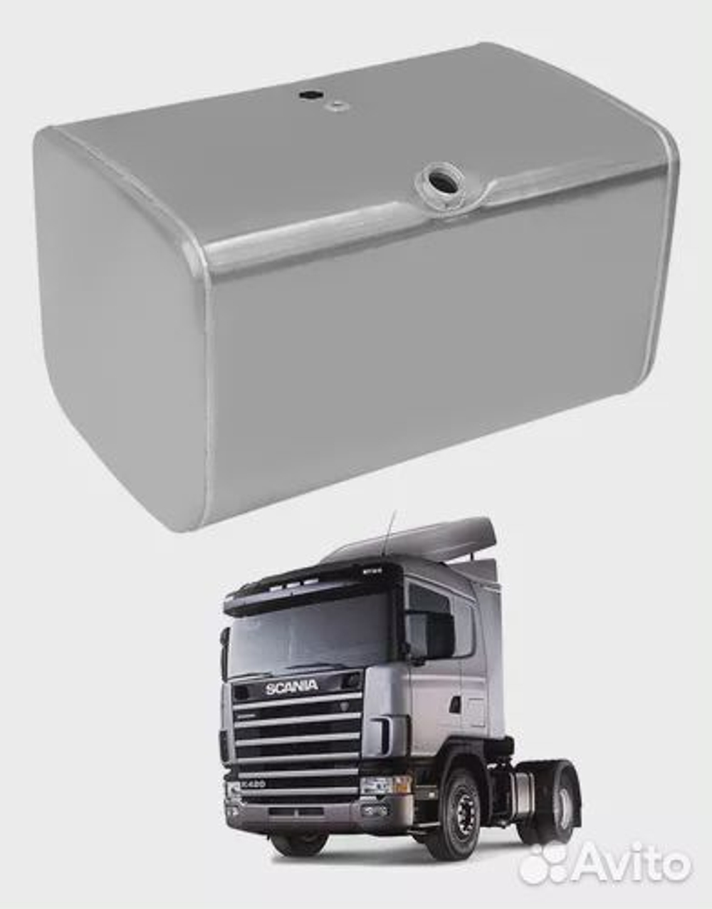 Бак топливный алюминиевый 500л 670x700x1265 scania