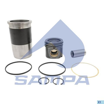 Поршень с гильзой Мерседес Актрос на двигатель OM541/OM542 в сборе