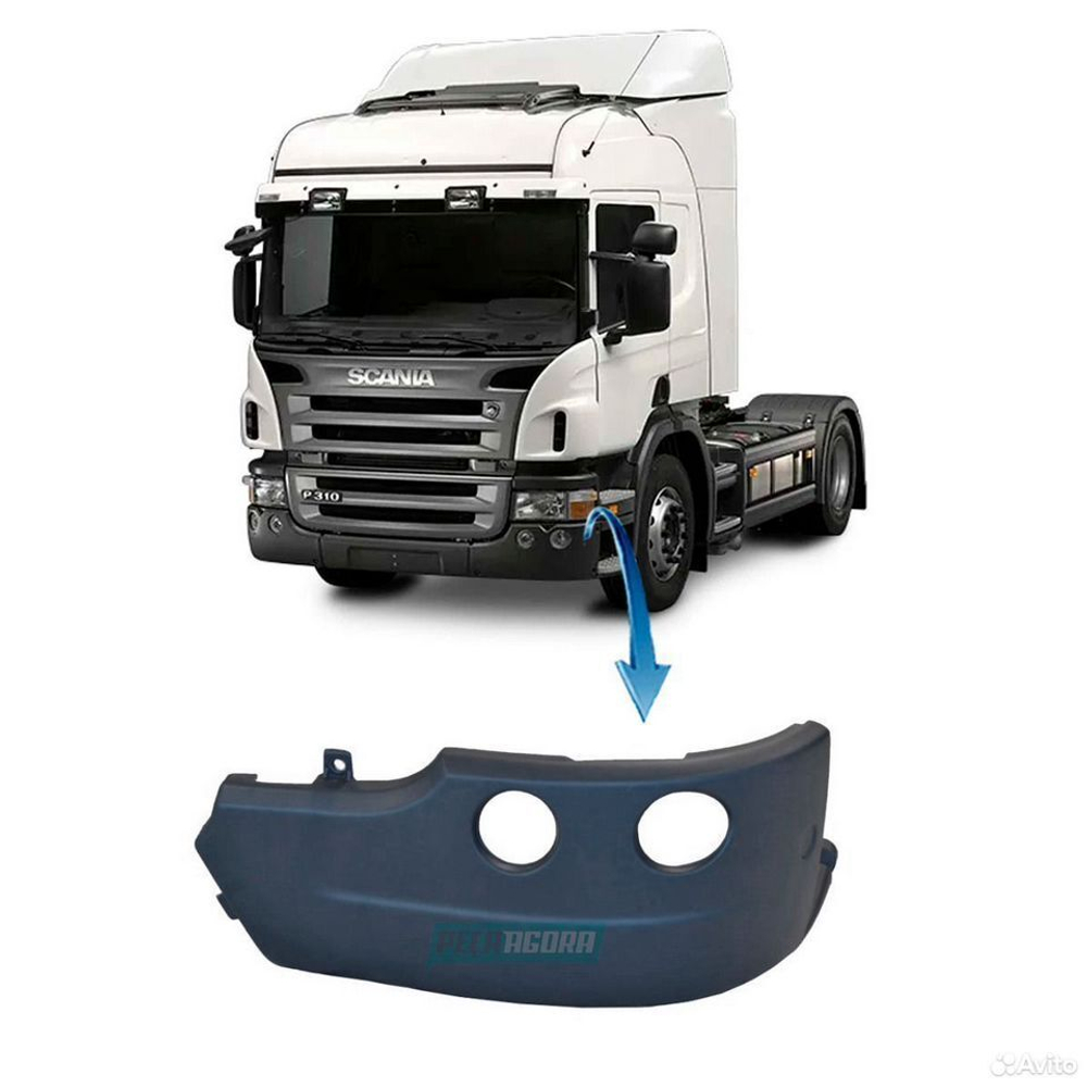 Бампер левая часть scania