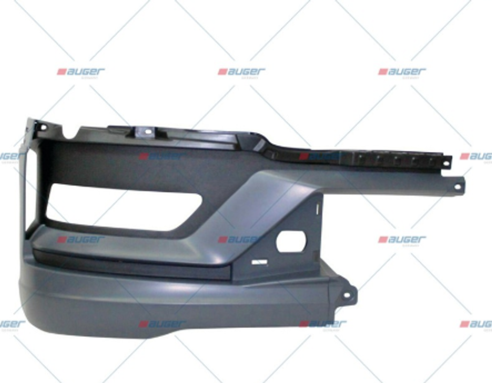 Угол бампера MAN TGX правый под ПТФ (серый)