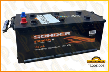 Аккумулятор 190Ah 1150А + справа 510x218x225 D5 (борт)